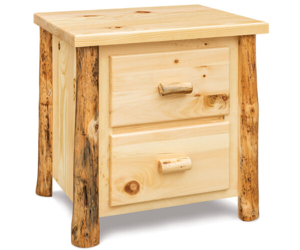 2 Drawer Nightstand - Rustic Pine