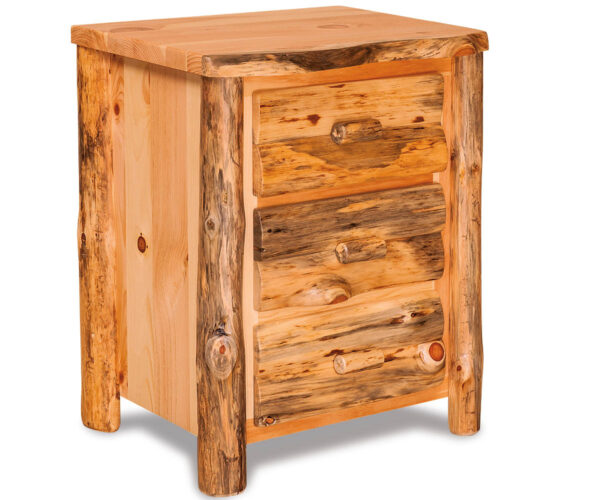3 Drawer Nightstand - Rustic Pine