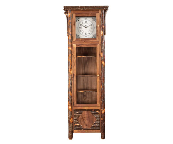 Old Country Grandfather Clock With Shelves