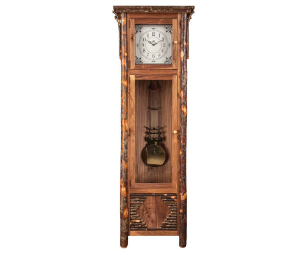 Old Country Grandfather Clock With Pendulum