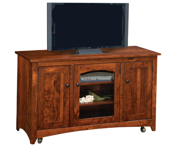 Modern Shaker TV Stand on Casters - 50"W