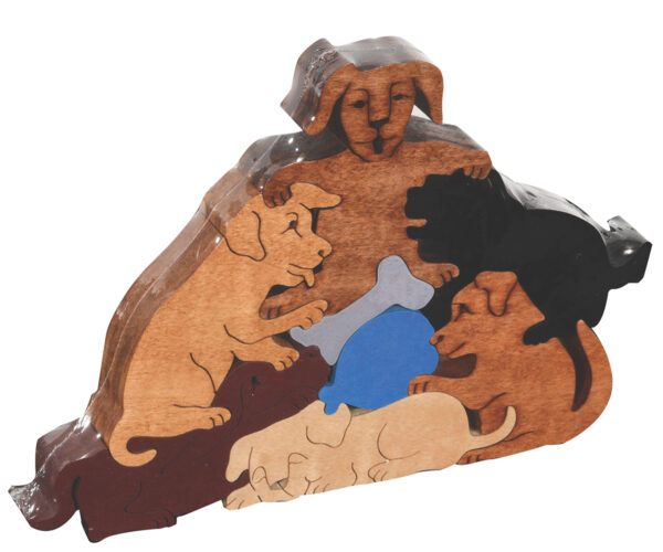 Pups With Toys Scroll Saw Puzzle